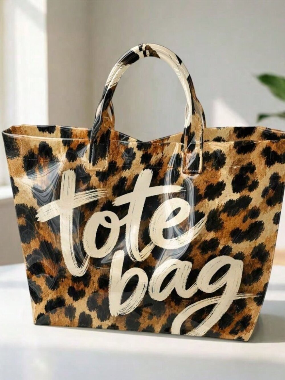 Multicolor Classic Women's Leopard Print Handbag - Picture 4 of 9